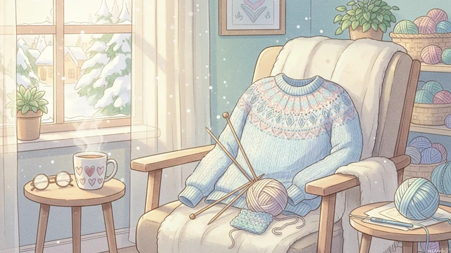 Первый свитер с круглой кокеткой: без швов, без перекоса и с примерками