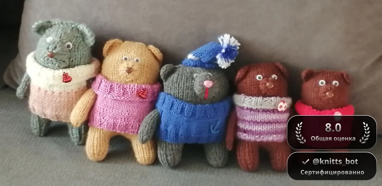 Медвежата в свитерах 🐻