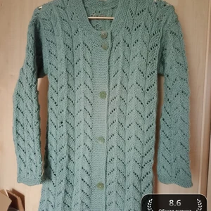Мятный ажурный кардиган 🌿