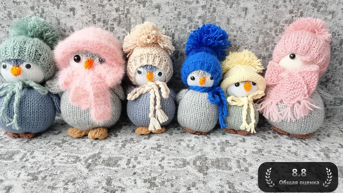 Пингвинки в шапках 🐧
