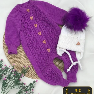 Сердечный бархатный комплект 💜