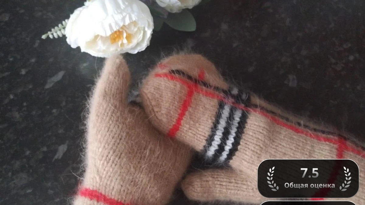 Шерстяные варежки 🌟