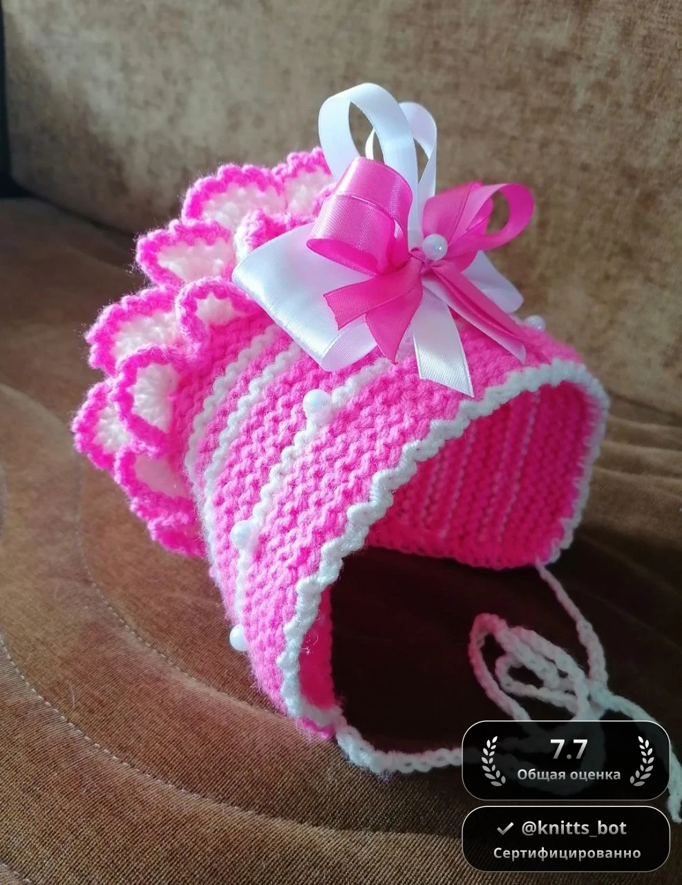 Зефирный чепчик 🎀